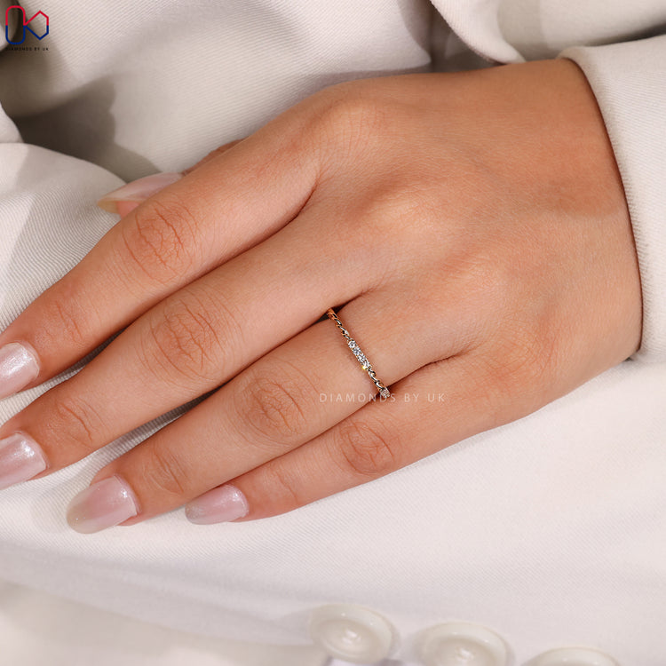 Handmade jewellery full eternity diamond band.
