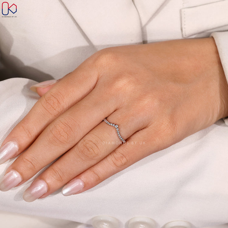 Handmade jewellery rose gold wedding band.
