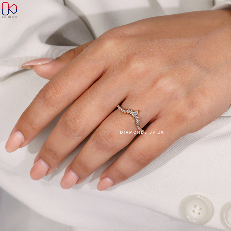 Custom diamond band handmade jewellery.
