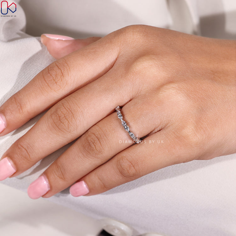 Diamondsbyuk wedding band with Lab Grown Diamond.
