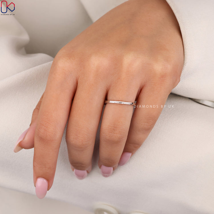 Handmade jewellery with custom wedding band.
