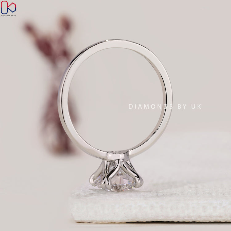 Lab-grown diamond ring in a classic solitaire style.
