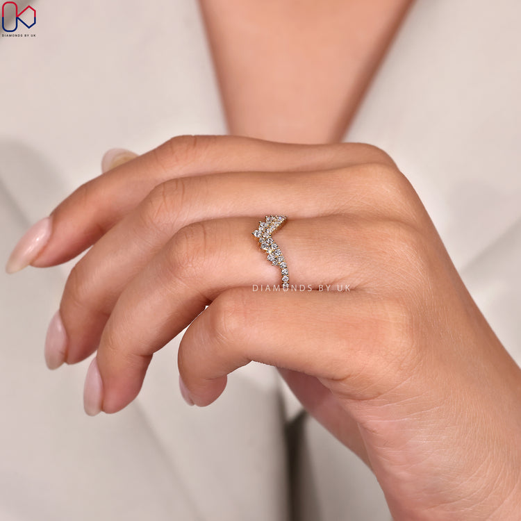 Custom wedding band with Lab Grown Diamond centre.
