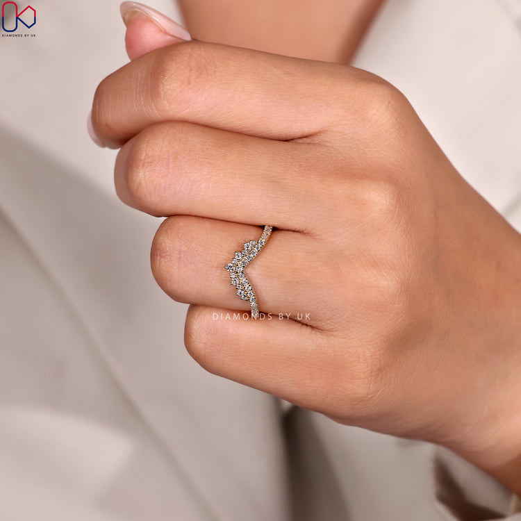 Lab Grown Diamond set in a handmade band.
