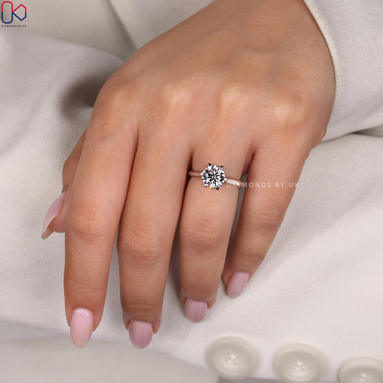 Buy engagement ring with lab-grown diamonds.
