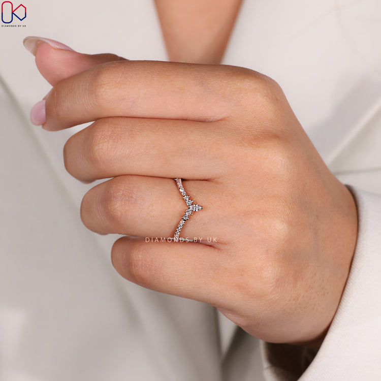 Pave wedding band crafted for timeless elegance.