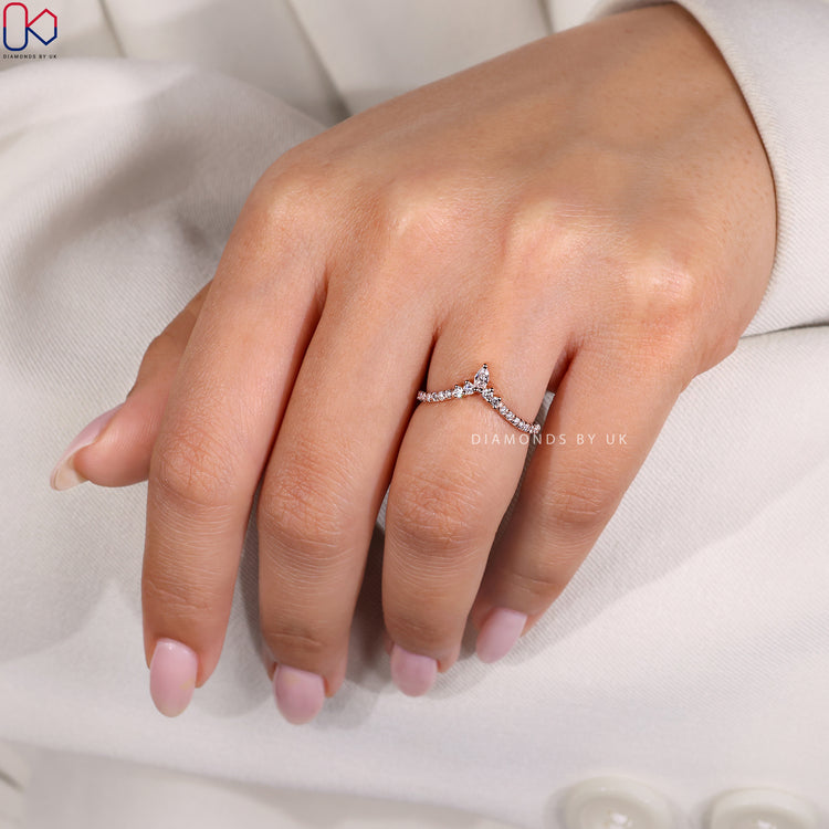 Lab Grown Diamond wedding band for an ethical choice.