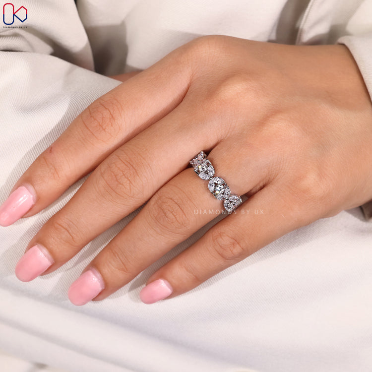 Handmade jewellery diamond wedding band.
