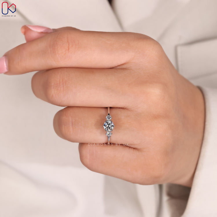 Diamondsbyuk white gold diamond engagement ring.
