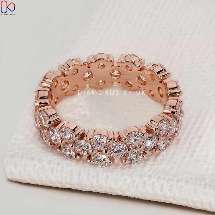 Lab grown round diamond eternity band.