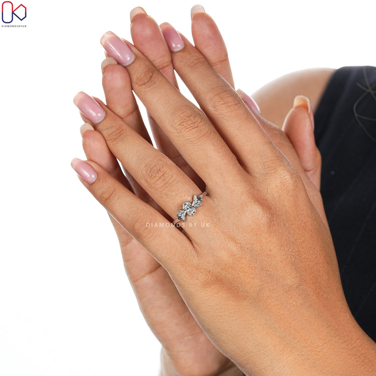 Oval Cut Engagement Ring in Nature Inspired