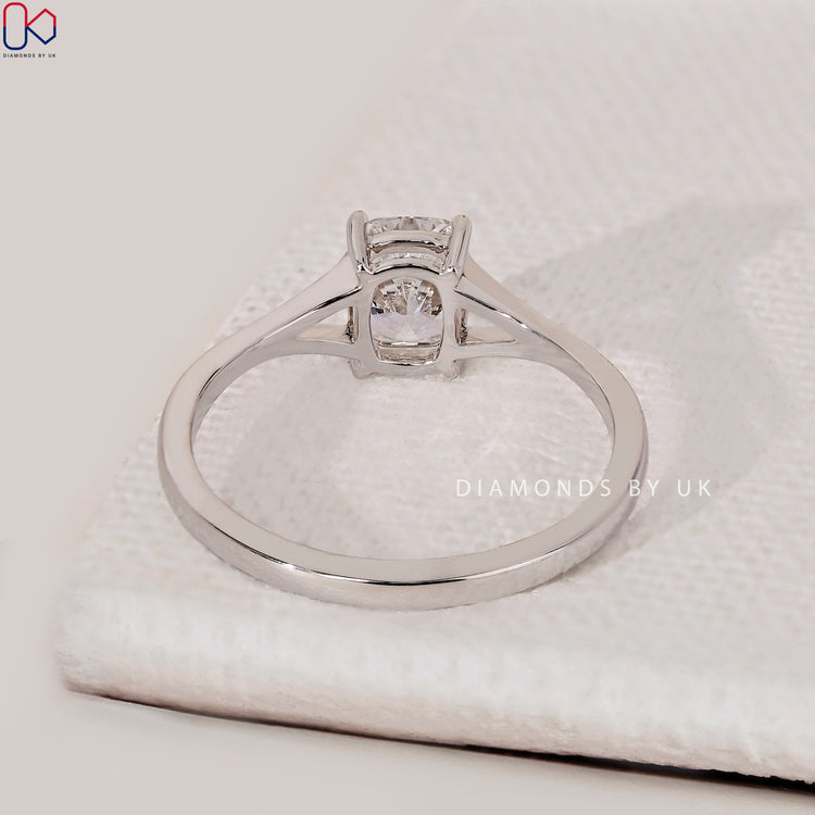 IGI Certified cushion cut solitaire ring design.