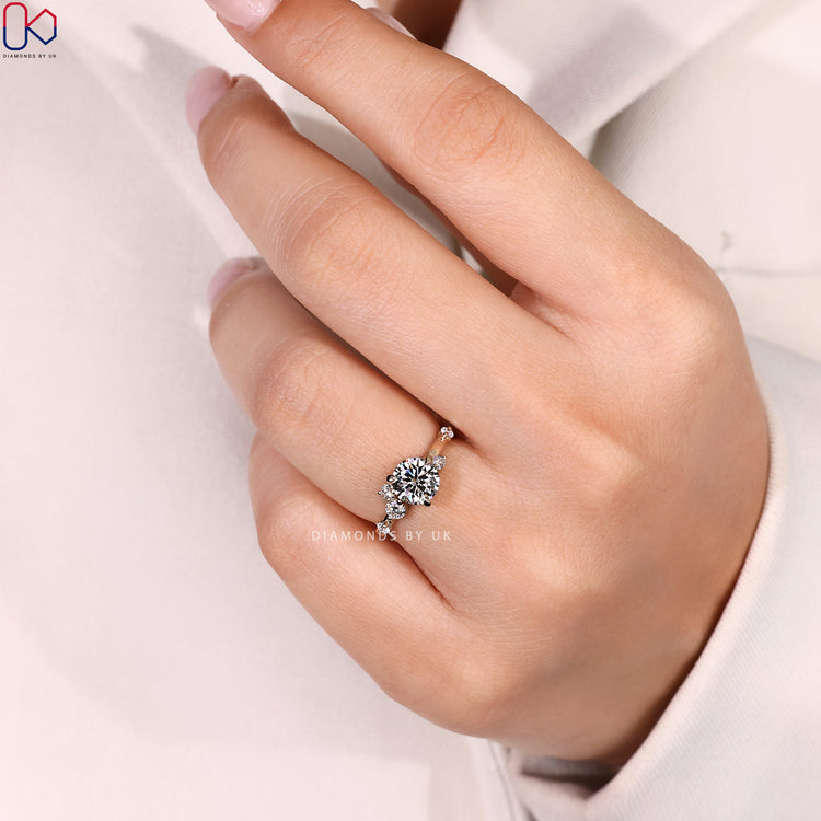 Handmade round cut ring by Diamondsbyuk.