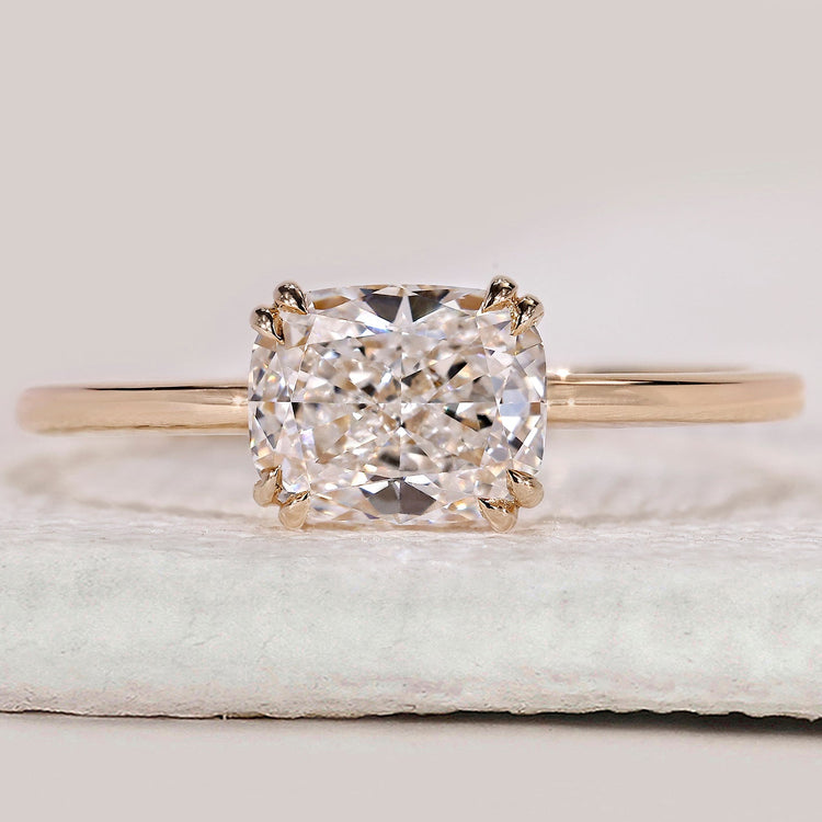 Radiant Cut Solitaire Diamond Engagement Ring
