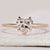 Heart diamond engagement ring in yellow gold.
