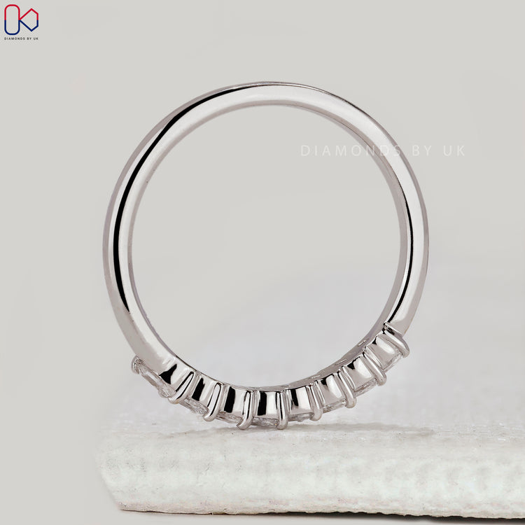 Handmade jewellery marquise diamond band.
