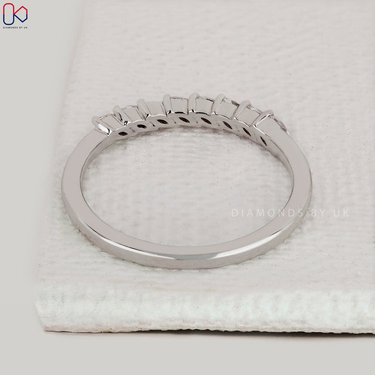 Diamondsbyuk wedding band with marquise diamonds.
