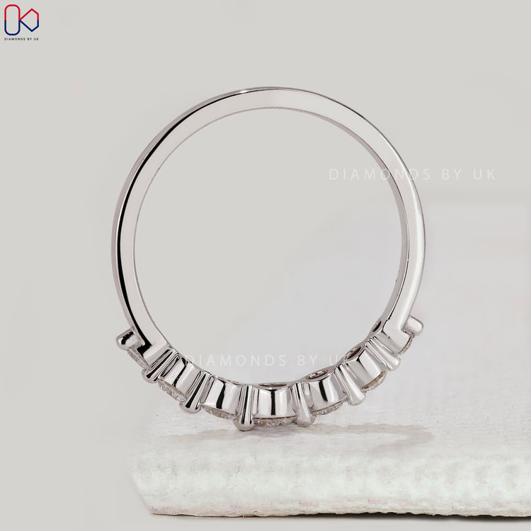 Custom diamond band handmade to reflect your personal style.
