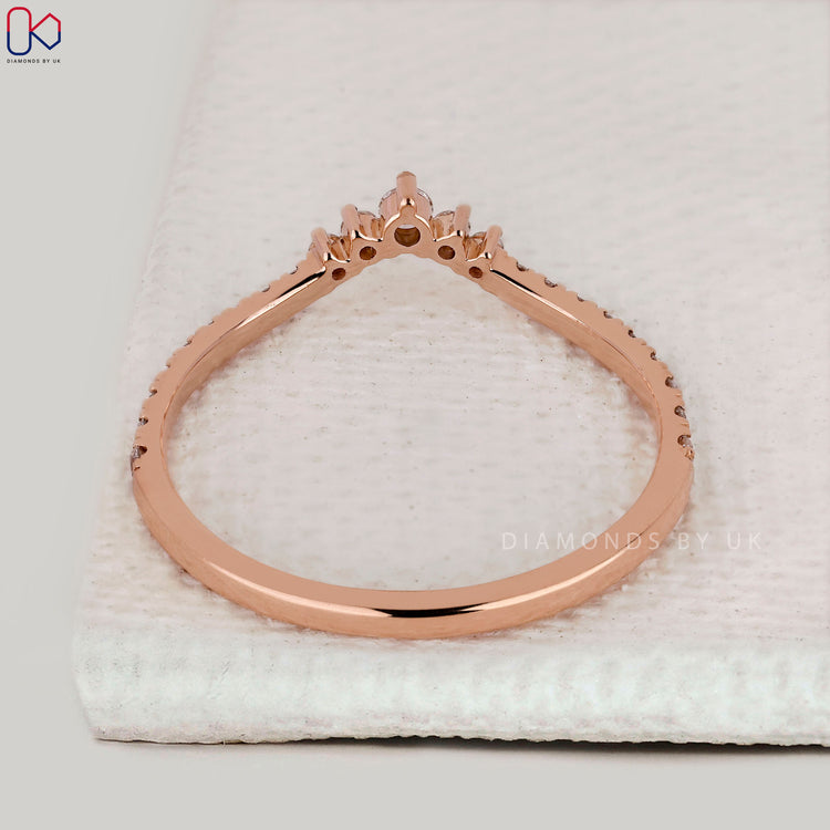 Buy wedding band in rose gold.
