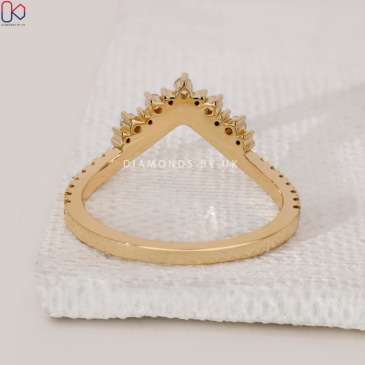 Handmade jewellery made as a custom wedding band.
