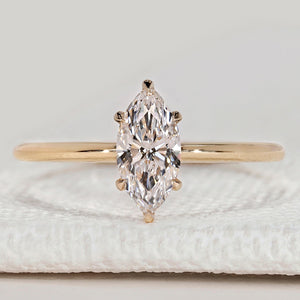 Solitaire Marquise Cut Diamond Ring
