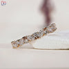 Marquise diamond wedding band crafted with alternating shapes for a refined half eternity look.
