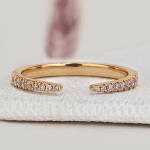 Lab Grown Round Diamond Open Gap Wedding Band