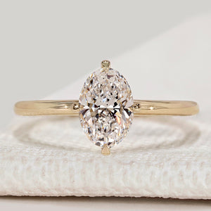 Oval Cut Diamond Ring in Solitaire Style