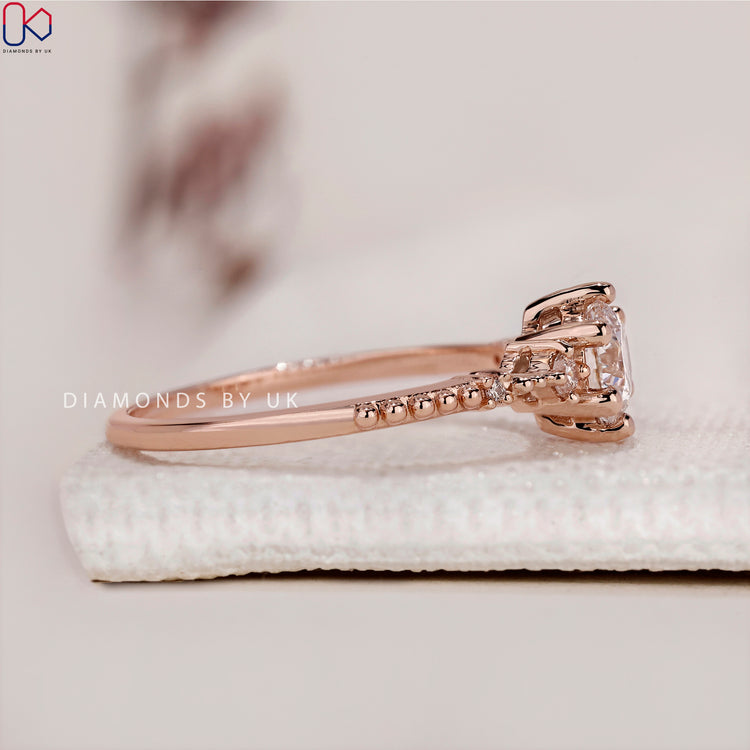 Prong setting ring showcasing brilliance.
