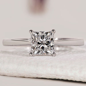 Princess Cut Engagement Ring In Solitaire Style
