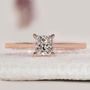 Princess Cut Diamond Ring In Solitaire Style
