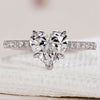 Heart Diamond Ring in a pave setting.
