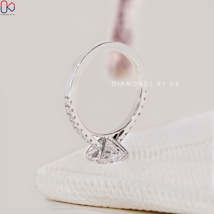 Custom Heart Diamond Ring available with bespoke design options.