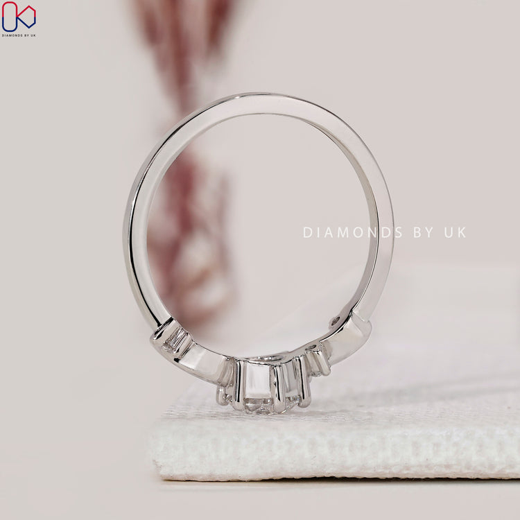 Diamondsbyuk engagement ring combining filigree artistry and round lab grown brilliance.