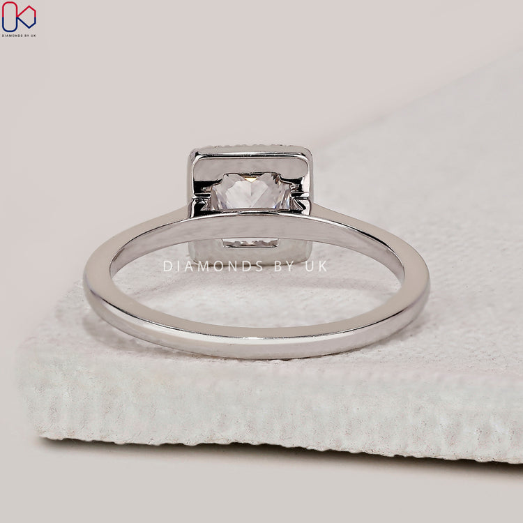 White gold diamond ring with handmade ring.
