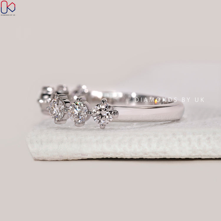 Buy wedding band with open gap wedding band.
