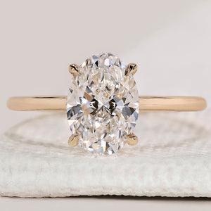Solitaire Style Oval Engagement Ring