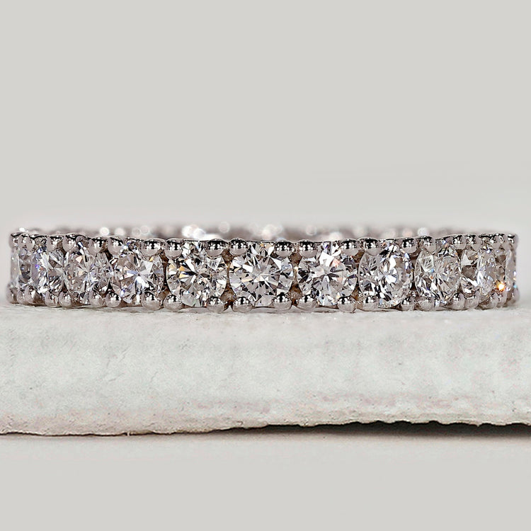 Round Diamond White Gold Eternity Band