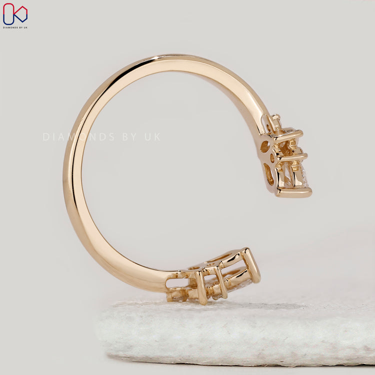 Handmade jewellery diamond wedding band.
