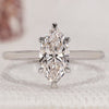 Marquise cut diamond ring in a sleek design.
