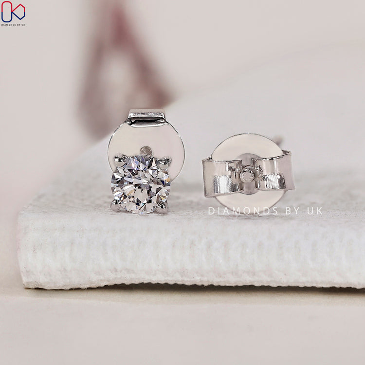 Push back stud earrings designed for comfort and secure wear.
