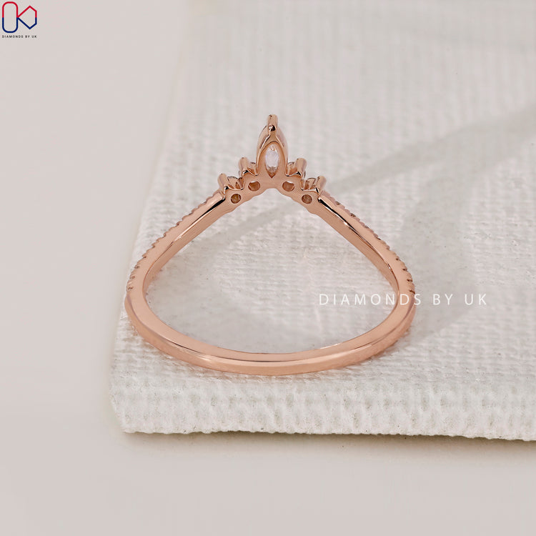 Minimalist wedding band for a sleek and modern appeal.