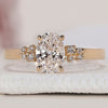 Oval diamond engagement ring with a classic 4 prong setting.

