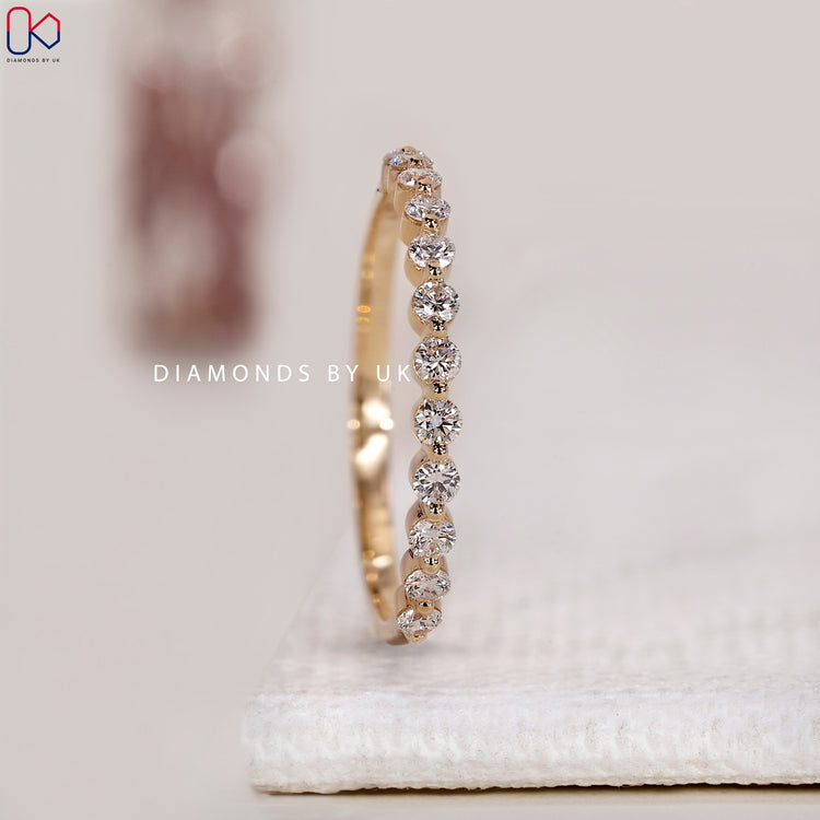 Custom diamond band handcrafted for weddings.
