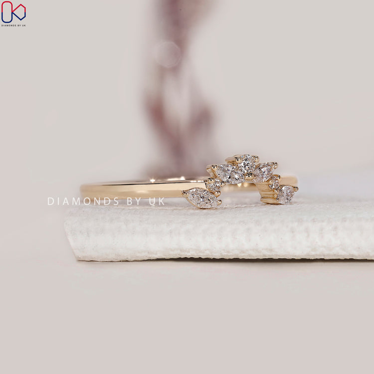 Lab Grown Diamond wedding band for ethical brilliance.
