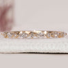 Marquise and round diamond band in yellow gold
