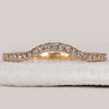 Chevron wedding band in yellow gold.
