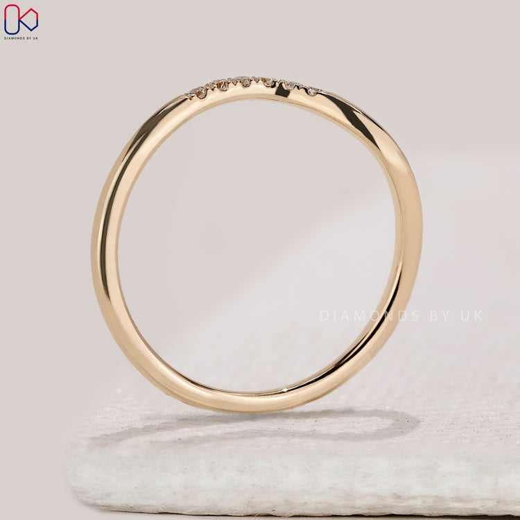 Handmade jewellery diamond wedding band.
