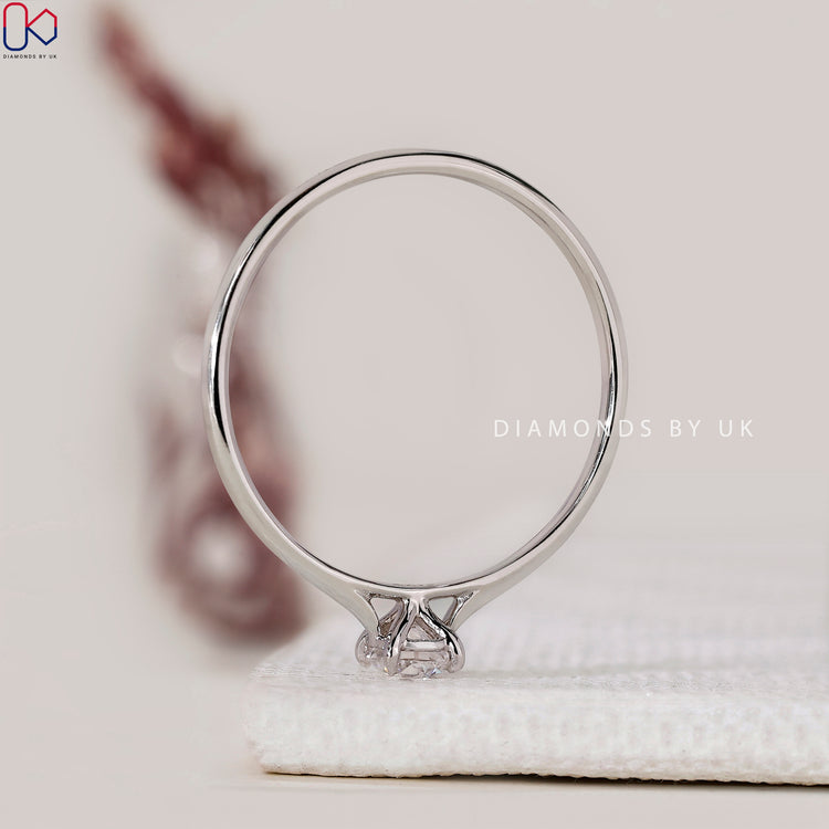 White gold solitaire engagement ring
