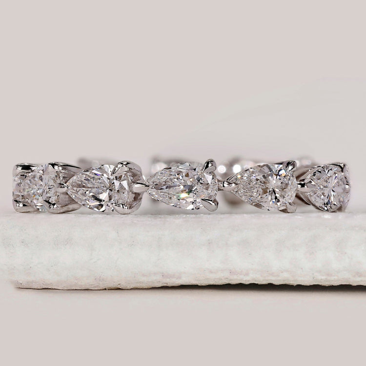 Full Eternity Pear Shaped Diamond Band